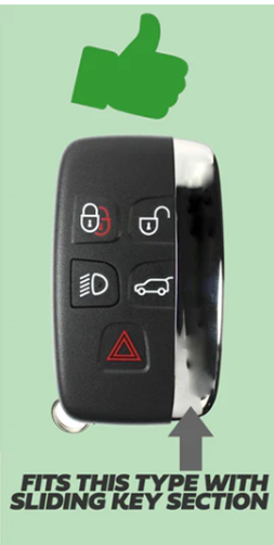 Chrome End Cap for Jaguar Range Rover Smart Key Remote - No Logo