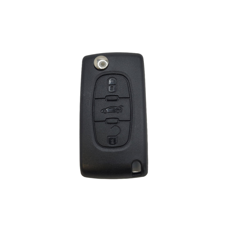 Aftermarket Flip Key Remote Key for Peugeot Citroen Fiat 3 button ID46 (FSK) - Remote
