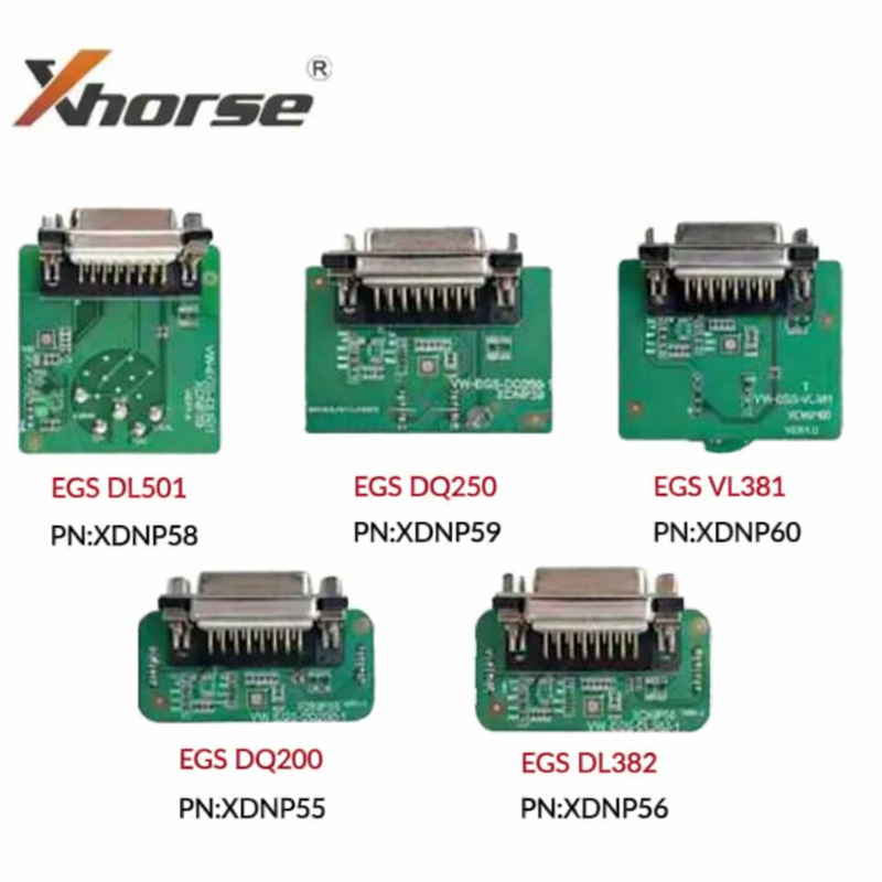 Xhorse for VW EGS Adapter XDNP55 DQ200 XDNP56 DL382 XDNP58 DL501 XDNP59 DQ250 XDNP60 VL381 Adapter