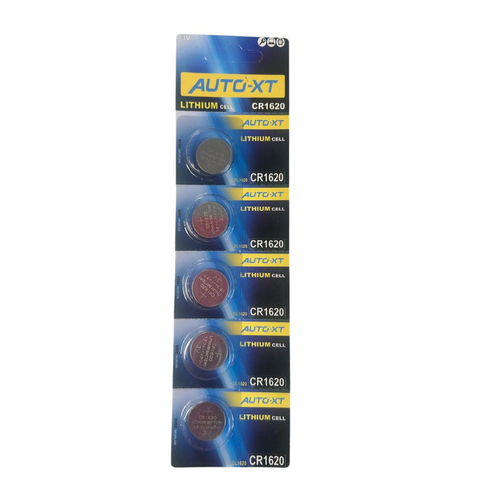 Auto-XT CR1620 3v Lithium Batteries 5 Pack