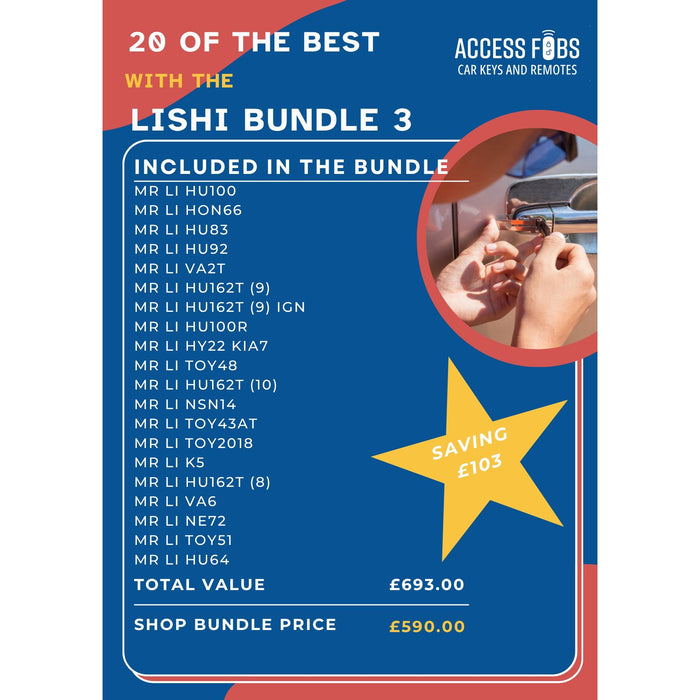 Auto Locksmith Bundle 3 - 20 of the Most Popular Mr Li Entry Picks! - Entry Tools