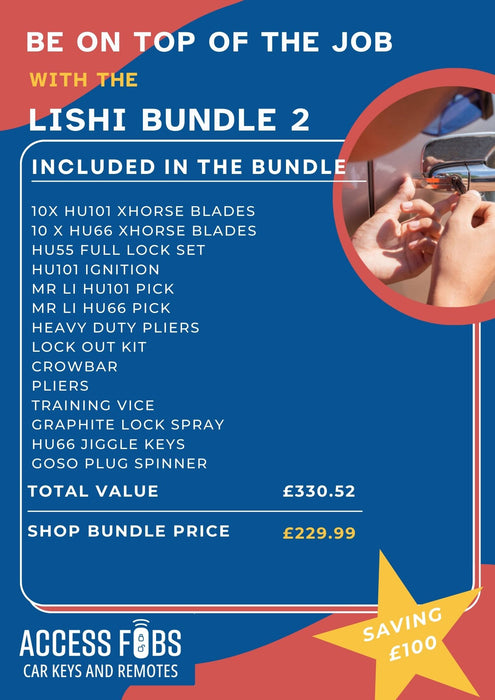 Auto Locksmith Bundle 2 - Mobile Locksmith Essentials - 14 pieces - Entry Tools