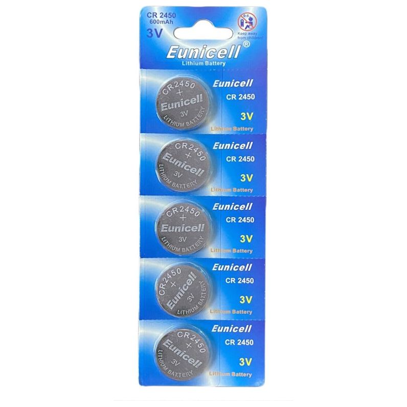 Eunicell CR2450 3v Lithium Battery x 5 - Battery
