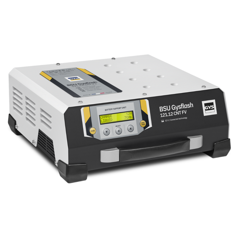 GYSFLASH 121.12 CNT FV 120A Smart Charger & Stabilised Power Supply – 12V Lead Acid & Lithium