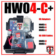 Lock SO kit with adapters and cables in a black case, featuring the HW04-C+ branding.
