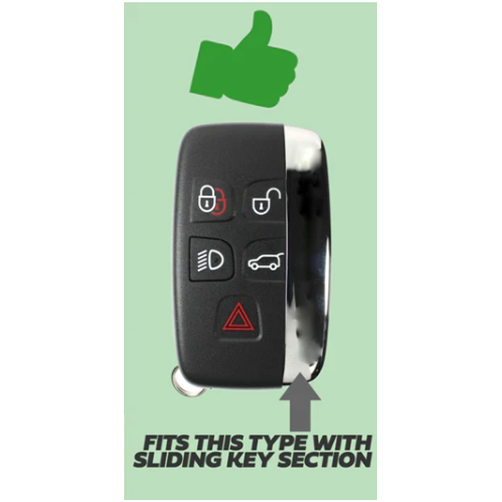 Chrome End Cap for Jaguar Range Rover Smart Key Remote - No Logo