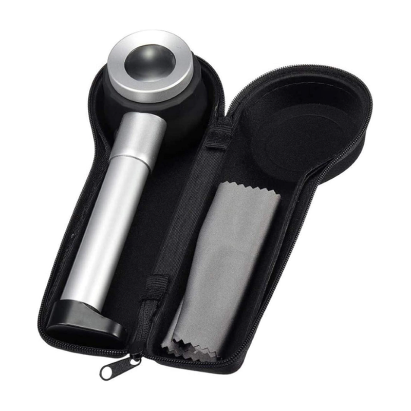 Handheld 45X Folding Magnifying Glass With Case - Tool