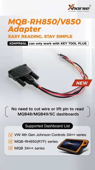 Xhorse XDNPR8GL MQB-RH850/V850 Adapter (Key Tool Plus)