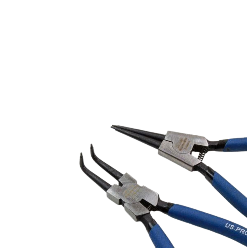US PRO 4 Piece 7" Circlip Pliers Set -  Internal & External, Bent & Straight (2256)