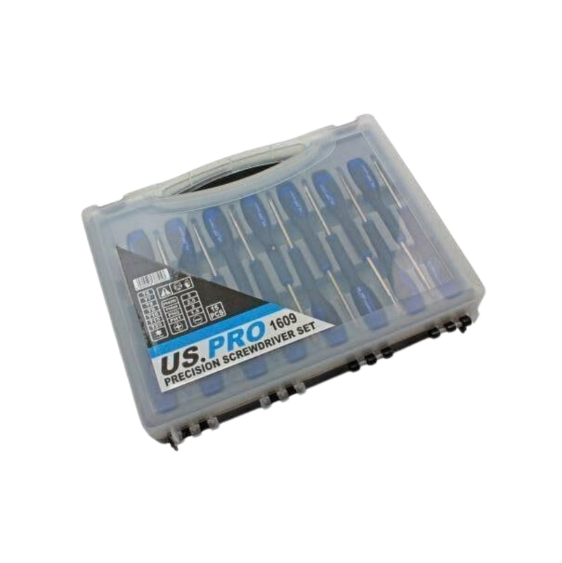 US PRO 15 Piece Precision Screwdriver Set – Torx, Phillips &amp; Slotted (1609)