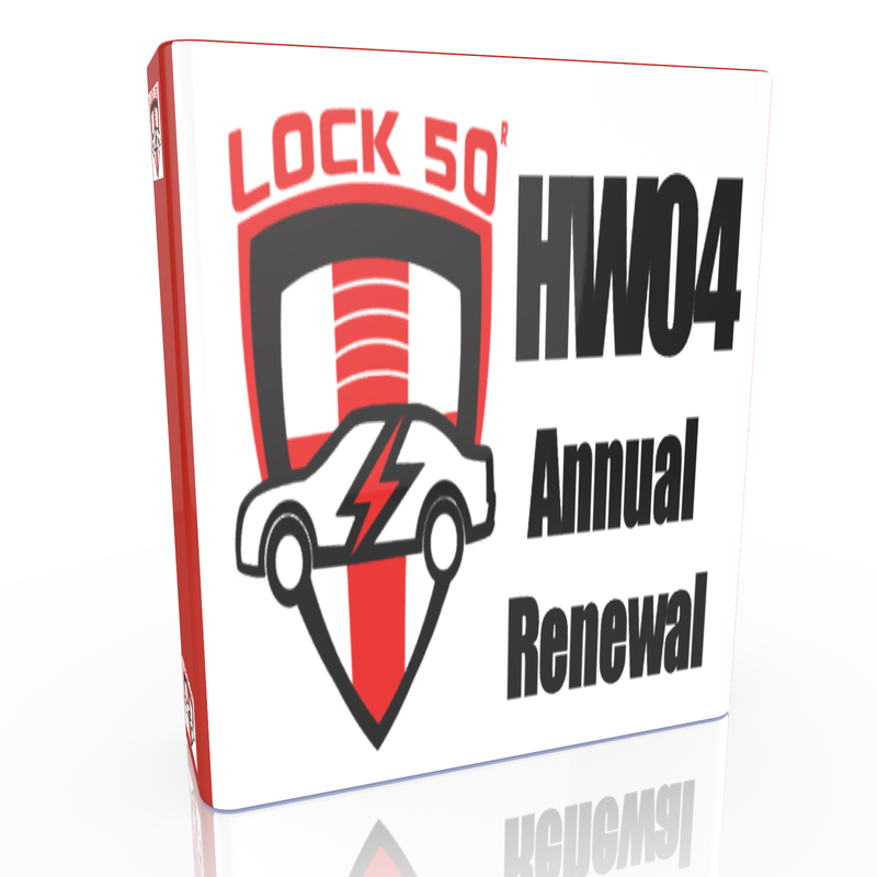 Lock50 Annual Licence Renewal (Applies after 12 months) - Programming Tools