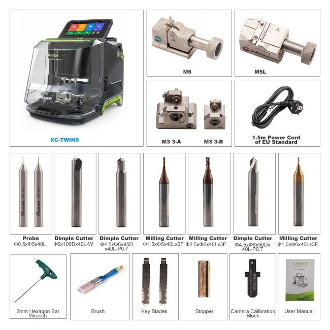 Xhorse CONDOR XC-TWINS Key Cutting Machine XCMT01GL AI Optical Recognition