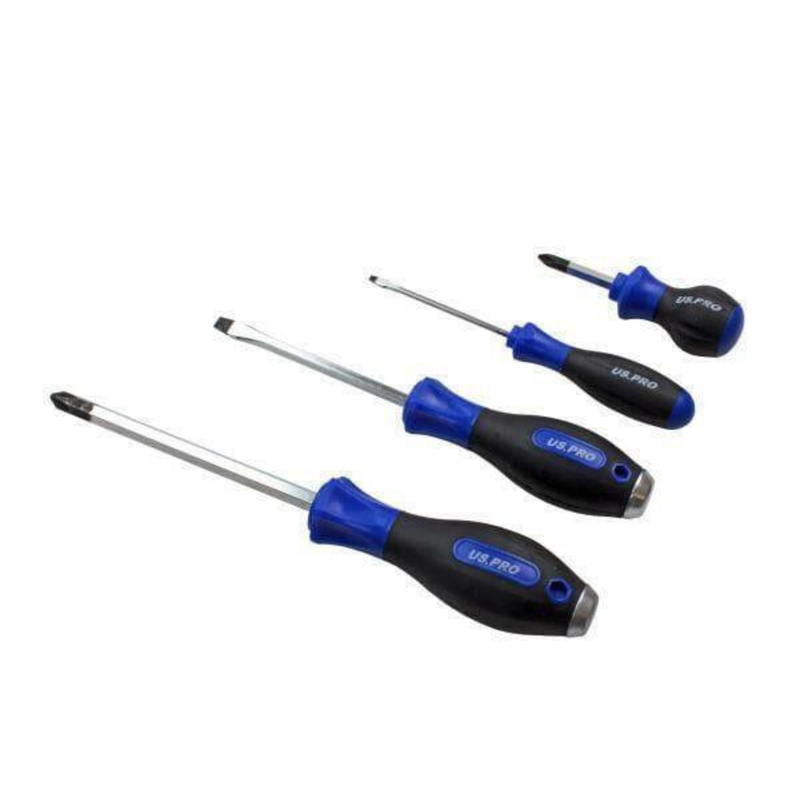 US Pro 10 Piece Screwdriver Set Philips + Slotted (1621)