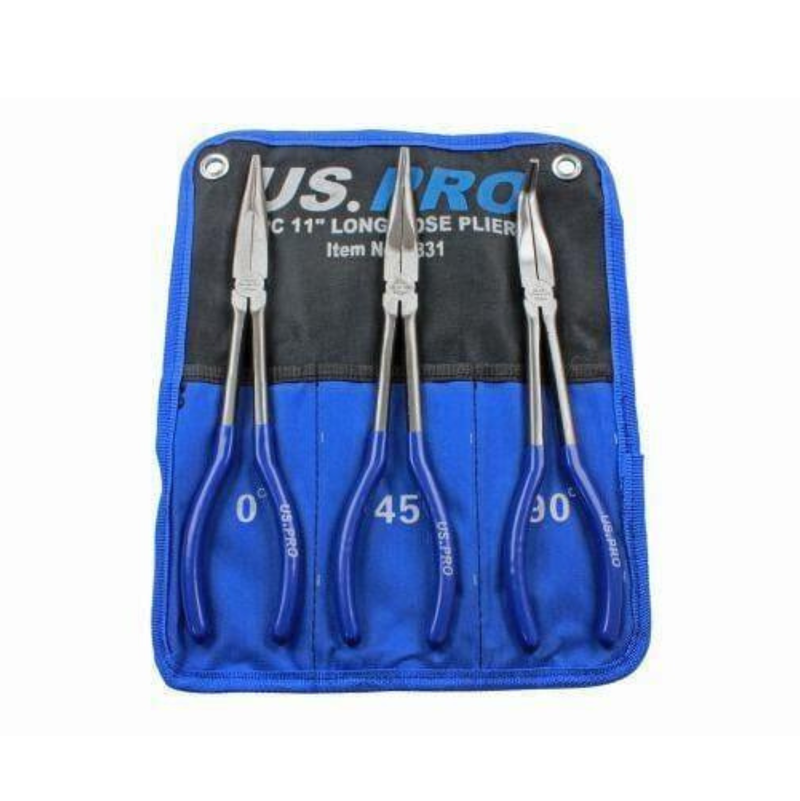 US PRO 3pc 11" Long Nose Pliers Set (1831)