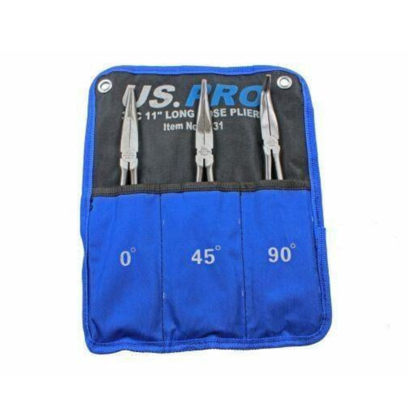 US PRO 3pc 11" Long Nose Pliers Set (1831)