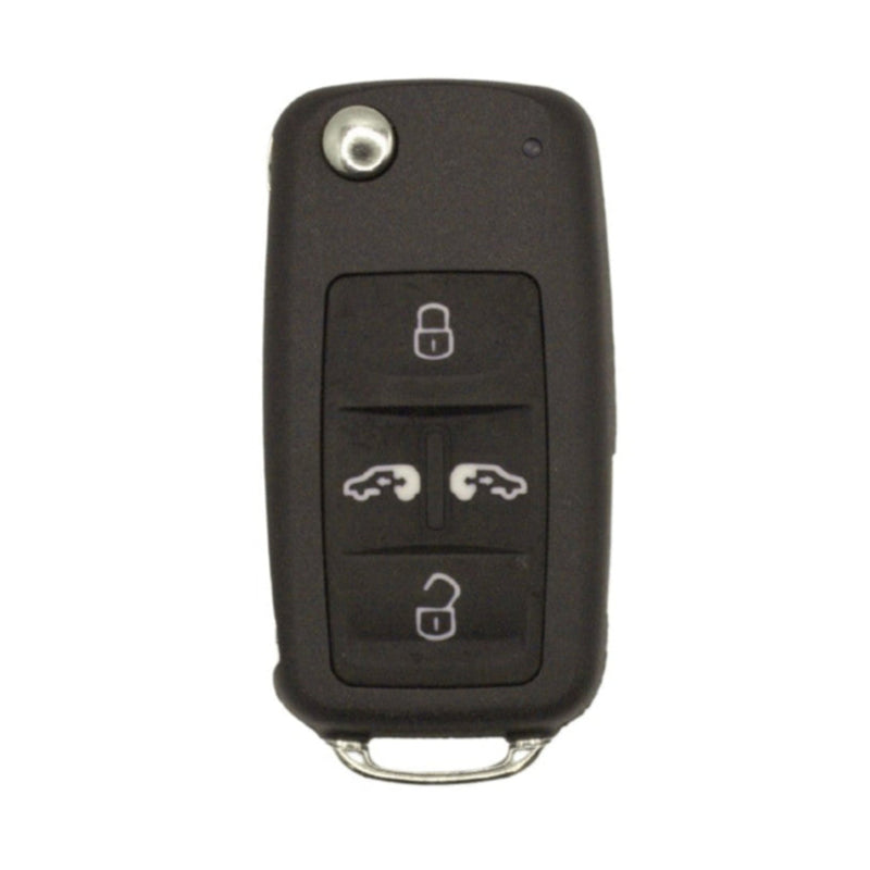 Black car key fob 5 buttons Hu66