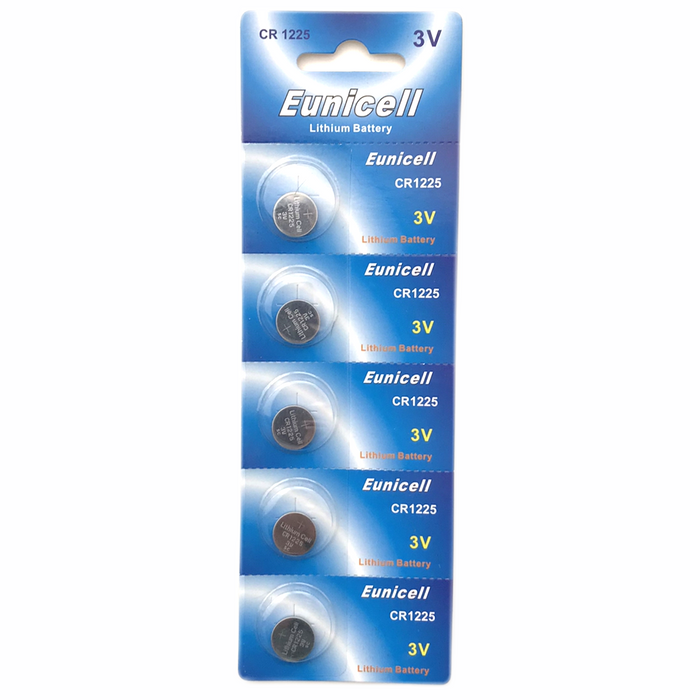Eunicell CR1225 3v Lithium Batteries 5 Pack