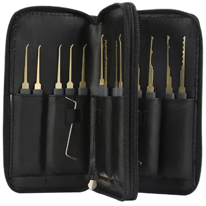 GOSO 24 Piece Lock Picking Set in Leather Case - 24 Pieces - Tool
