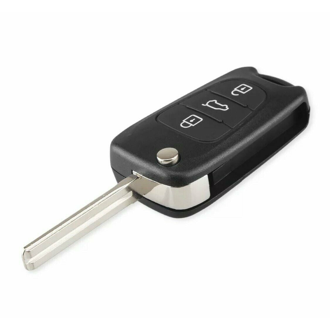 HIBEYO Flip Key Car Key Case Fits Hyundai Protective Key Case For Hyundai Elantra Tucson Santa Fe Solaris 2 I30 Ix35 I40 Kona Celesta Sonata Key Case Carbon Fibre Black - View #10