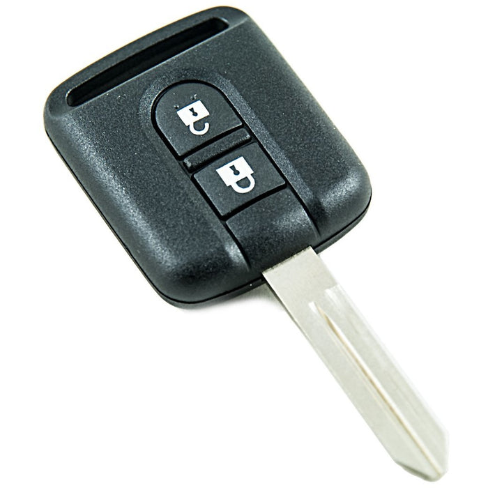 Bladed Key Remote for Nissan Micra Note Qashqai Cabstar NV200 2 button remote
