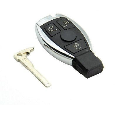 Chrome Remote Case for Mercedes Benz 3 button - Key Cases