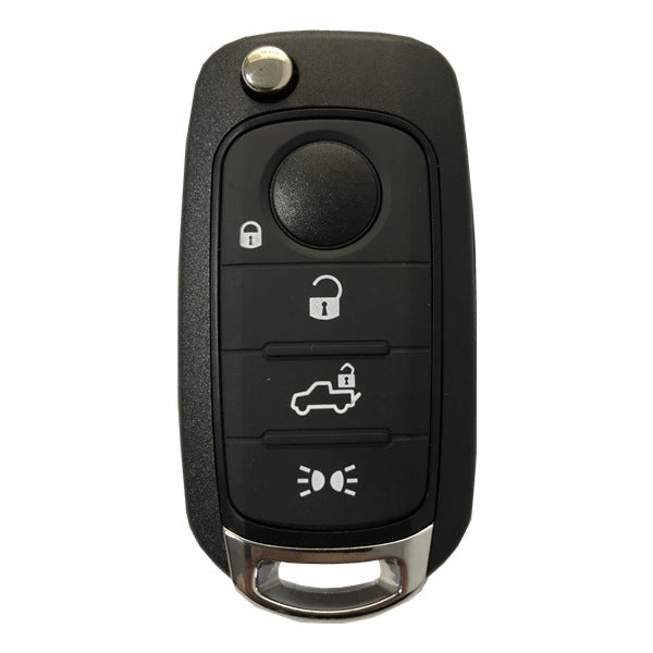 Flip Key Remote for Fiat 500X Tipo Egea 4 button 2015 + Megamos (MQB48) - Remote