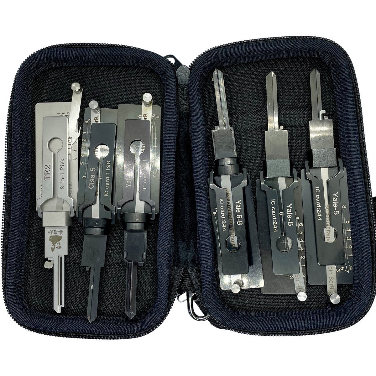 Original Lishi Residential Picks and Decoder Set 6 pieces YALE TE2 C