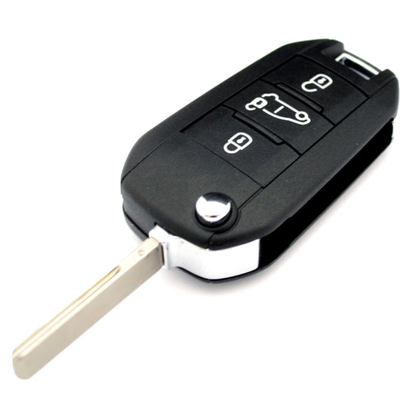 Aftermarket Flip Key Remote for Peugeot/Citroen Hitag Pro 128 Bit AES (2017>)