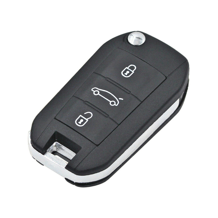 OEM Flip Key Remote for Peugeot/Citroen Hitag Pro. 128 Bit AES (2017>)