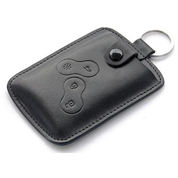 Leather Wallet for Renault 4 button Key Card