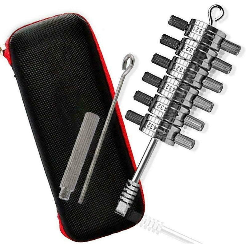 Premium HUK Tibbe Lock Pick/Decoder with Leather Case 6 Cylinder Reader for Ford - Entry Tools
